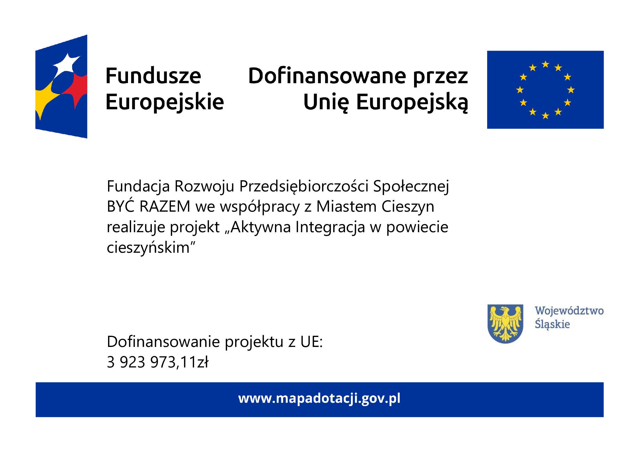 Projekt „Aktywna integracja w powiecie cieszyńskim”