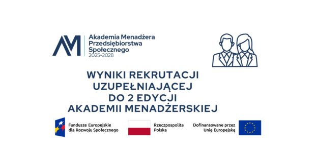 Wyniki rekrutacji uzupełniającej do 2 edycji Akademii Menadżerskiej